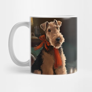 Cute Airedale Terrier Drawing Mug